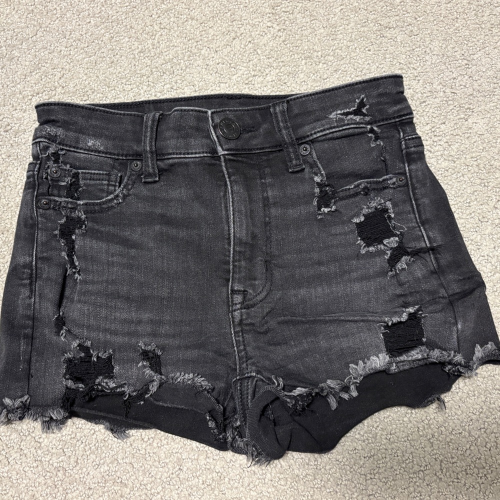 American Eagle Black Denim Shorts